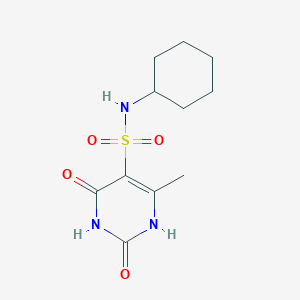 molecular formula C11H17N3O4S B11293431 N-cyclohexyl-6-methyl-2,4-dioxo-1,2,3,4-tetrahydropyrimidine-5-sulfonamide 