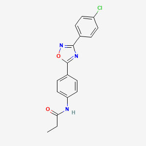 N-{4-[3-(4-chlorophenyl)-1,2,4-oxadiazol-5-yl]phenyl}propanamide