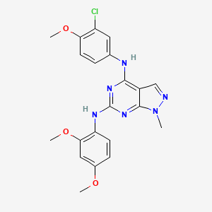 N~4~-(3-chloro-4-methoxyphenyl)-N~6~-(2,4-dimethoxyphenyl)-1-methyl-1H-pyrazolo[3,4-d]pyrimidine-4,6-diamine