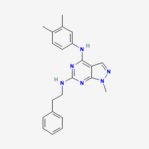 N~4~-(3,4-dimethylphenyl)-1-methyl-N~6~-(2-phenylethyl)-1H-pyrazolo[3,4-d]pyrimidine-4,6-diamine