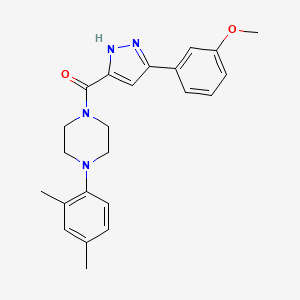 [4-(2,4-dimethylphenyl)piperazin-1-yl][5-(3-methoxyphenyl)-1H-pyrazol-3-yl]methanone