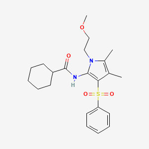 N-[1-(2-methoxyethyl)-4,5-dimethyl-3-(phenylsulfonyl)-1H-pyrrol-2-yl]cyclohexanecarboxamide