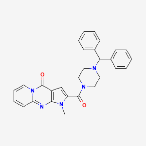 2-[(4-Benzhydrylpiperazino)carbonyl]-1-methylpyrido[1,2-A]pyrrolo[2,3-D]pyrimidin-4(1H)-one