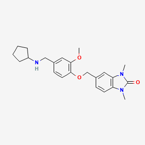 5-({4-[(cyclopentylamino)methyl]-2-methoxyphenoxy}methyl)-1,3-dimethyl-1,3-dihydro-2H-benzimidazol-2-one