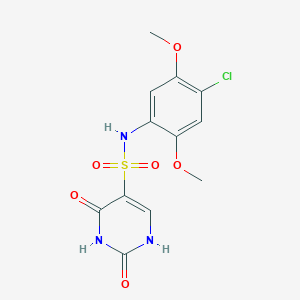 N-(4-chloro-2,5-dimethoxyphenyl)-2-hydroxy-6-oxo-1,6-dihydropyrimidine-5-sulfonamide