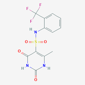 2-hydroxy-4-methyl-6-oxo-N-[2-(trifluoromethyl)phenyl]-1,6-dihydropyrimidine-5-sulfonamide