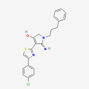 5-amino-4-[4-(4-chlorophenyl)-1,3-thiazol-2-yl]-1-(3-phenylpropyl)-1,2-dihydro-3H-pyrrol-3-one