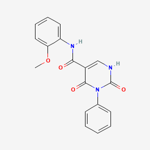 molecular formula C18H15N3O4 B11293529 N-(2-methoxyphenyl)-2,4-dioxo-3-phenyl-1,2,3,4-tetrahydropyrimidine-5-carboxamide 