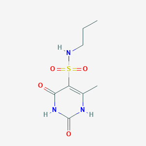 molecular formula C8H13N3O4S B11293541 2-hydroxy-4-methyl-6-oxo-N-propyl-1,6-dihydropyrimidine-5-sulfonamide 