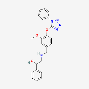 molecular formula C23H23N5O3 B11293544 2-({3-methoxy-4-[(1-phenyl-1H-tetrazol-5-yl)oxy]benzyl}amino)-1-phenylethanol 