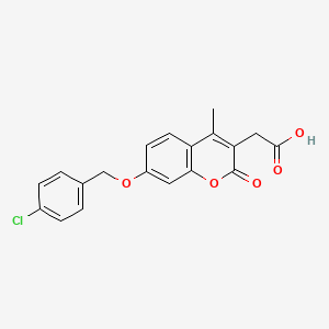 2-[7-[(4-Chlorophenyl)methoxy]-4-methyl-2-oxochromen-3-yl]acetic acid