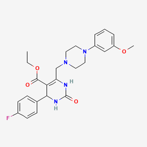 Ethyl 4-(4-fluorophenyl)-6-{[4-(3-methoxyphenyl)piperazin-1-yl]methyl}-2-oxo-1,2,3,4-tetrahydropyrimidine-5-carboxylate