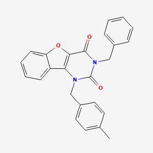 3-benzyl-1-(4-methylbenzyl)benzofuro[3,2-d]pyrimidine-2,4(1H,3H)-dione