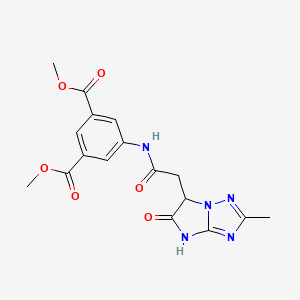 dimethyl 5-{[(2-methyl-5-oxo-5,6-dihydro-4H-imidazo[1,2-b][1,2,4]triazol-6-yl)acetyl]amino}isophthalate