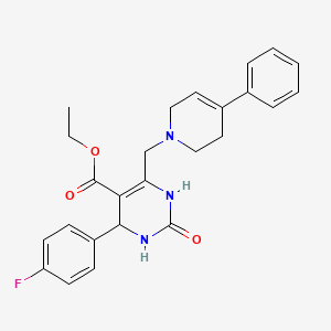 ethyl 4-(4-fluorophenyl)-2-oxo-6-[(4-phenyl-3,6-dihydropyridin-1(2H)-yl)methyl]-1,2,3,4-tetrahydropyrimidine-5-carboxylate