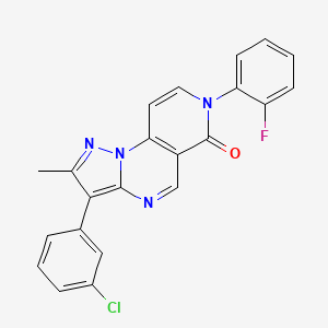 3-(3-chlorophenyl)-7-(2-fluorophenyl)-2-methylpyrazolo[1,5-a]pyrido[3,4-e]pyrimidin-6(7H)-one