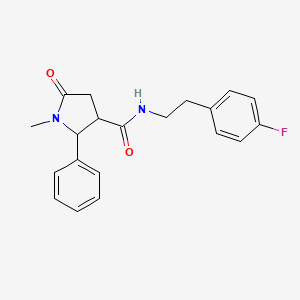 N-[2-(4-fluorophenyl)ethyl]-1-methyl-5-oxo-2-phenylpyrrolidine-3-carboxamide