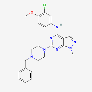 6-(4-benzylpiperazin-1-yl)-N-(3-chloro-4-methoxyphenyl)-1-methyl-1H-pyrazolo[3,4-d]pyrimidin-4-amine