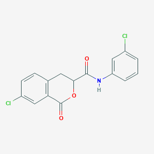 7-chloro-N-(3-chlorophenyl)-1-oxo-3,4-dihydro-1H-isochromene-3-carboxamide