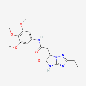 2-(2-ethyl-5-oxo-5,6-dihydro-4H-imidazo[1,2-b][1,2,4]triazol-6-yl)-N-(3,4,5-trimethoxyphenyl)acetamide