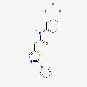 2-[2-(1H-pyrrol-1-yl)-1,3-thiazol-5-yl]-N-[3-(trifluoromethyl)phenyl]acetamide