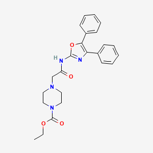 Ethyl 4-{2-[(4,5-diphenyl-1,3-oxazol-2-yl)amino]-2-oxoethyl}piperazine-1-carboxylate