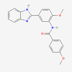 N-[5-(1H-benzimidazol-2-yl)-2-methoxyphenyl]-4-methoxybenzamide