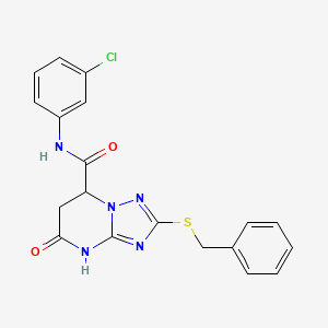 2-(benzylsulfanyl)-N-(3-chlorophenyl)-5-oxo-4,5,6,7-tetrahydro[1,2,4]triazolo[1,5-a]pyrimidine-7-carboxamide