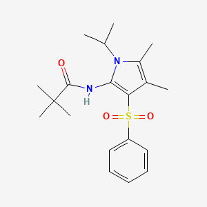 N-[4,5-dimethyl-3-(phenylsulfonyl)-1-(propan-2-yl)-1H-pyrrol-2-yl]-2,2-dimethylpropanamide