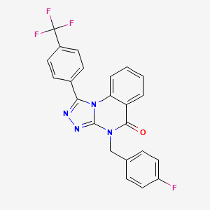 4-[(4-fluorophenyl)methyl]-1-[4-(trifluoromethyl)phenyl]-4H,5H-[1,2,4]triazolo[4,3-a]quinazolin-5-one