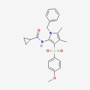 N-{1-benzyl-3-[(4-methoxyphenyl)sulfonyl]-4,5-dimethyl-1H-pyrrol-2-yl}cyclopropanecarboxamide