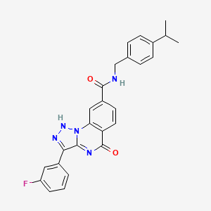 3-(3-fluorophenyl)-N-(4-isopropylbenzyl)-5-oxo-4,5-dihydro[1,2,3]triazolo[1,5-a]quinazoline-8-carboxamide