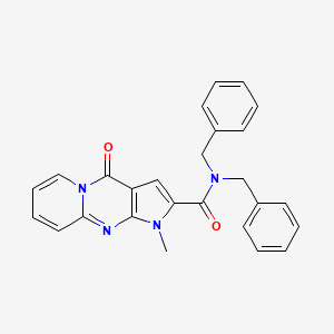 N,N-dibenzyl-1-methyl-4-oxo-1,4-dihydropyrido[1,2-a]pyrrolo[2,3-d]pyrimidine-2-carboxamide