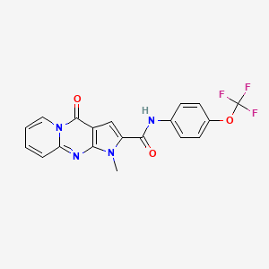 1-methyl-4-oxo-N-[4-(trifluoromethoxy)phenyl]-1,4-dihydropyrido[1,2-a]pyrrolo[2,3-d]pyrimidine-2-carboxamide