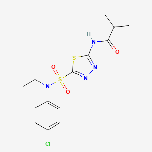 N-{5-[(4-Chlorophenyl)(ethyl)sulfamoyl]-1,3,4-thiadiazol-2-YL}-2-methylpropanamide