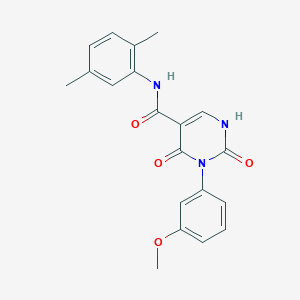 molecular formula C20H19N3O4 B11293733 N-(2,5-dimethylphenyl)-3-(3-methoxyphenyl)-2,4-dioxo-1,2,3,4-tetrahydropyrimidine-5-carboxamide 