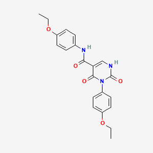 molecular formula C21H21N3O5 B11293739 N,3-bis(4-ethoxyphenyl)-2,4-dioxo-1,2,3,4-tetrahydropyrimidine-5-carboxamide 