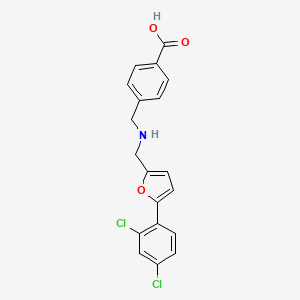 4-[({[5-(2,4-Dichlorophenyl)furan-2-yl]methyl}amino)methyl]benzoic acid