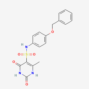 molecular formula C18H17N3O5S B11293747 N-[4-(benzyloxy)phenyl]-2-hydroxy-4-methyl-6-oxo-1,6-dihydropyrimidine-5-sulfonamide 