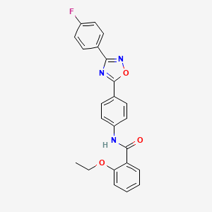 molecular formula C23H18FN3O3 B11293755 2-ethoxy-N-{4-[3-(4-fluorophenyl)-1,2,4-oxadiazol-5-yl]phenyl}benzamide 