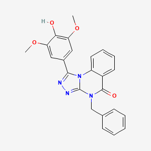 4-benzyl-1-(4-hydroxy-3,5-dimethoxyphenyl)-4H,5H-[1,2,4]triazolo[4,3-a]quinazolin-5-one