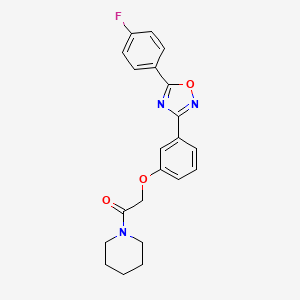 2-{3-[5-(4-Fluorophenyl)-1,2,4-oxadiazol-3-yl]phenoxy}-1-(piperidin-1-yl)ethanone