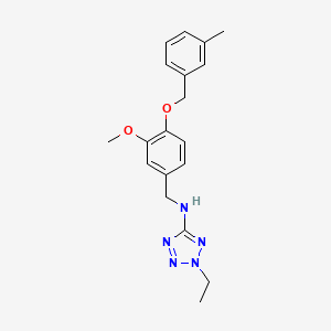 2-ethyl-N-{3-methoxy-4-[(3-methylbenzyl)oxy]benzyl}-2H-tetrazol-5-amine