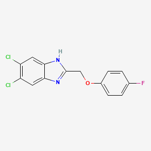 5,6-dichloro-2-[(4-fluorophenoxy)methyl]-1H-benzimidazole