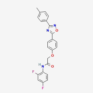 N-(2,4-difluorophenyl)-2-{4-[3-(4-methylphenyl)-1,2,4-oxadiazol-5-yl]phenoxy}acetamide