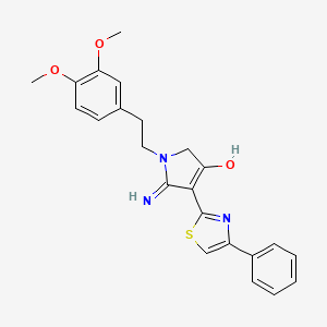 5-amino-1-[2-(3,4-dimethoxyphenyl)ethyl]-4-(4-phenyl-1,3-thiazol-2-yl)-1,2-dihydro-3H-pyrrol-3-one