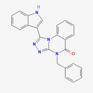 4H-[1,2,4]Triazolo[4,3-a]quinazolin-5-one, 4-benzyl-1-(1H-indol-3-yl)-