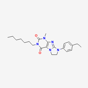 6-(4-Ethylphenyl)-2-heptyl-4-methyl-7,8-dihydropurino[7,8-a]imidazole-1,3-dione