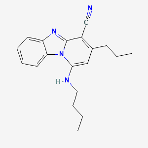 1-(Butylamino)-3-propylpyrido[1,2-a]benzimidazole-4-carbonitrile