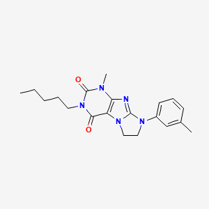 4-Methyl-6-(3-methylphenyl)-2-pentyl-7,8-dihydropurino[7,8-a]imidazole-1,3-dione